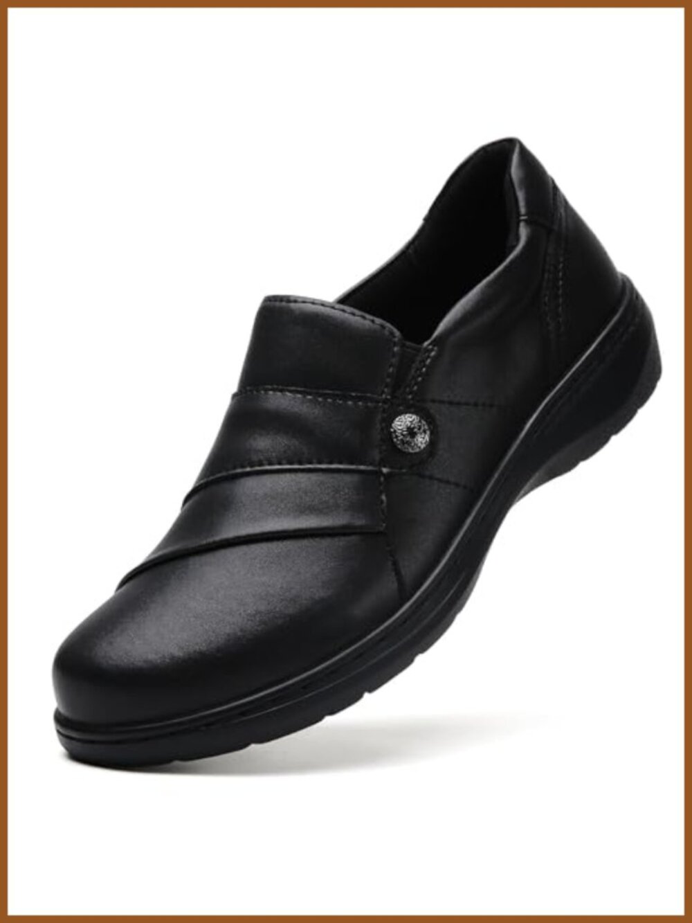 QAE Orthopedic Loafers Womens Slip-On Work Flats Business Casual Shoes